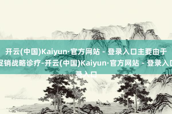 开云(中国)Kaiyun·官方网站 - 登录入口主要由于促销战略诊疗-开云(中国)Kaiyun·官方网站 - 登录入口