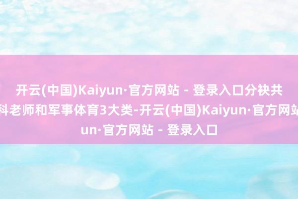 开云(中国)Kaiyun·官方网站 - 登录入口分袂共同老师、专科老师和军事体育3大类-开云(中国)Kaiyun·官方网站 - 登录入口